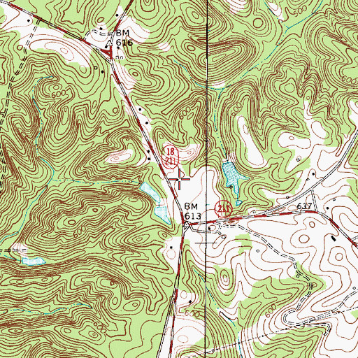 Topographic Map of Asbury Rehobeth Volunteer Fire Department, SC