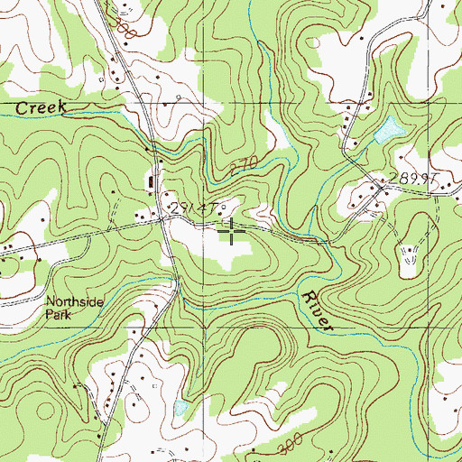 Topographic Map of Piedmont Park Fire Department Darby Road, SC