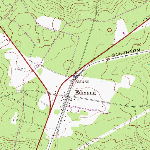 Topographic Map of Lexington County Fire Station 13, SC
