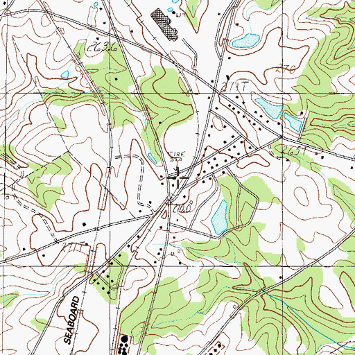 Topographic Map of Anderson County Fire Protection Service Cheddar, SC