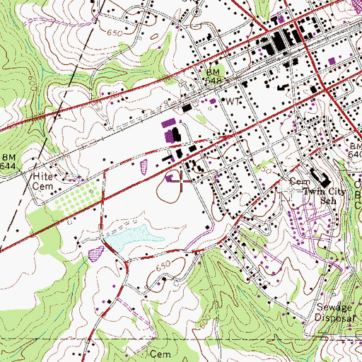 Topographic Map of Batesburg - Leesville Fire Department Station 26, SC