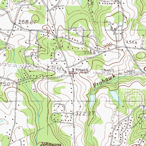 Topographic Map of Lake Cunningham Fire Department Substation, SC