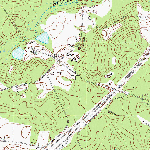 Topographic Map of Sandy Ridge Fire Department, SC