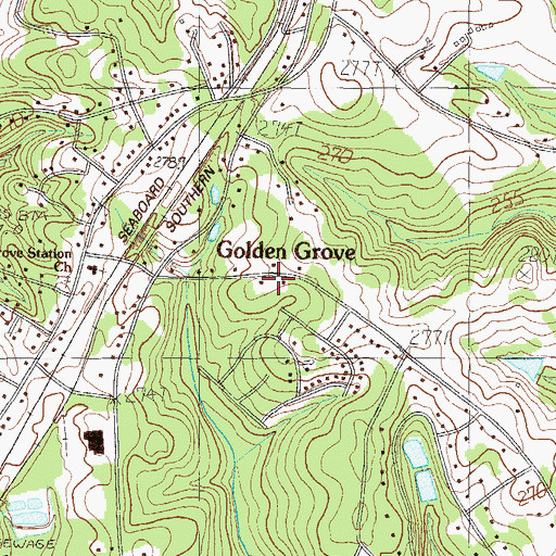 Topographic Map of Piedmont Fire Department Piedmont Golf Course Road, SC