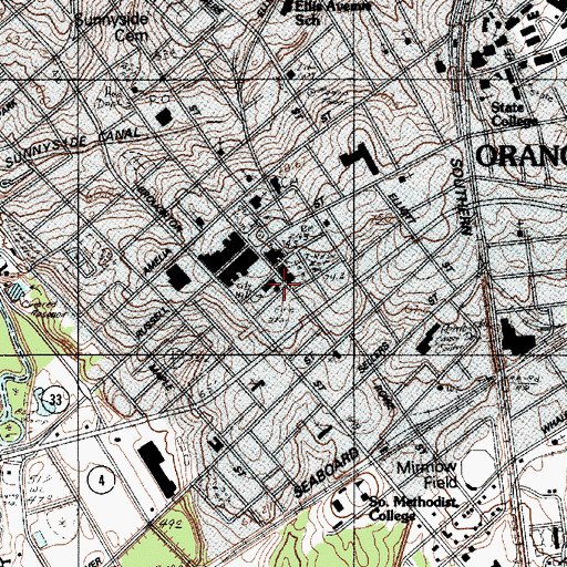 Topographic Map of Orangeburg County Fire Department Orangeburg, SC