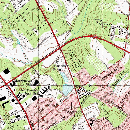 Topographic Map of Greenwood City Fire Department Station 2, SC