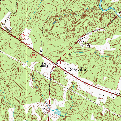 Topographic Map of Rossville Fire Department, SC
