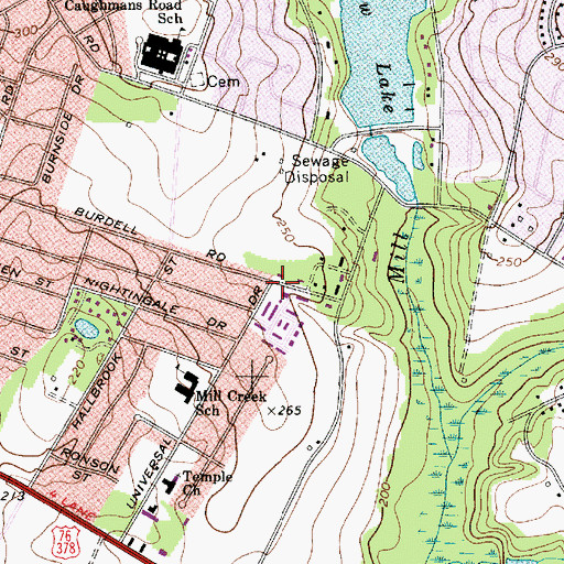 Topographic Map of Columbia - Richland Fire Service Capitol View, SC