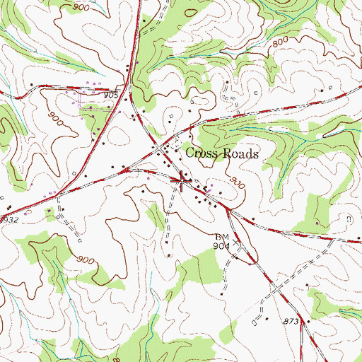 Topographic Map of Oconee County Rural Fire Department Crossroads, SC