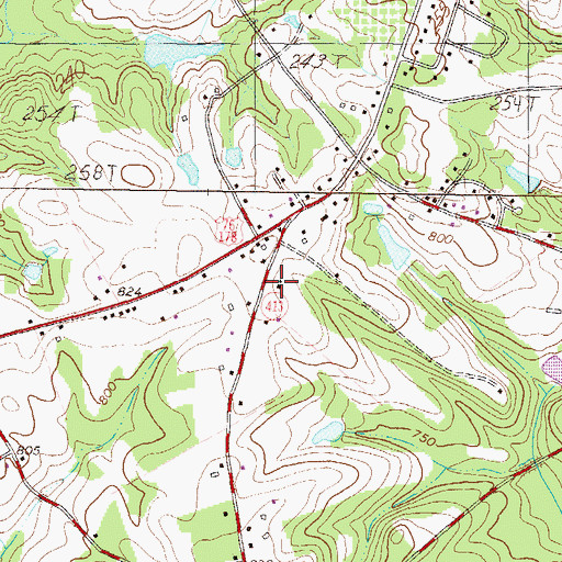 Topographic Map of Anderson County Fire Protection Service Rock Springs, SC