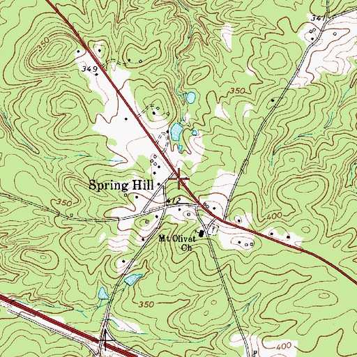 Topographic Map of Columbia - Richland Fire Department Dutch Fork Spring Hill, SC