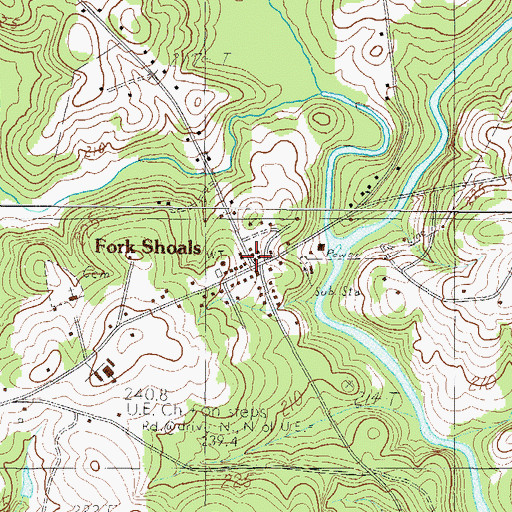 Topographic Map of Canebrake Fire Department Station 2, SC