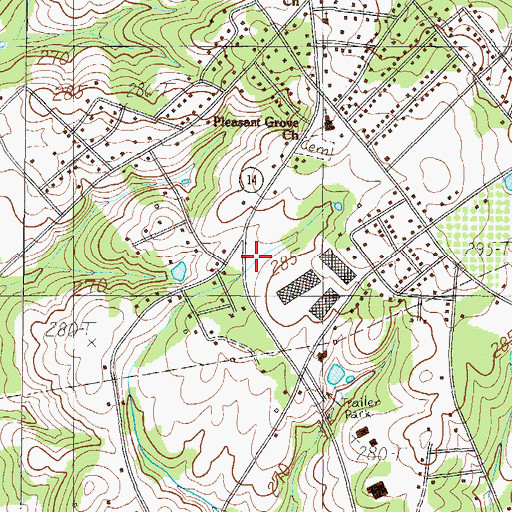 Topographic Map of Pelham - Batesville Fire Department Station 2, SC