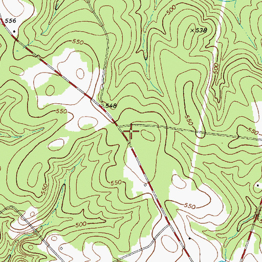 Topographic Map of Newberry County Rural Fire Department Chappells, SC