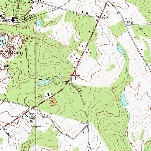 Topographic Map of Fairfield County Fire Department Greenbrier Bethel, SC