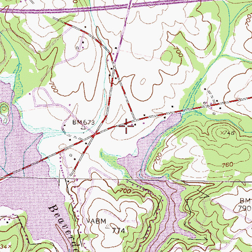 Topographic Map of Anderson County Fire Department Double Springs, SC