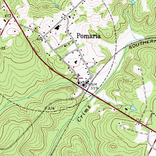 Topographic Map of Newberry County Rural Fire Department Pomaria, SC