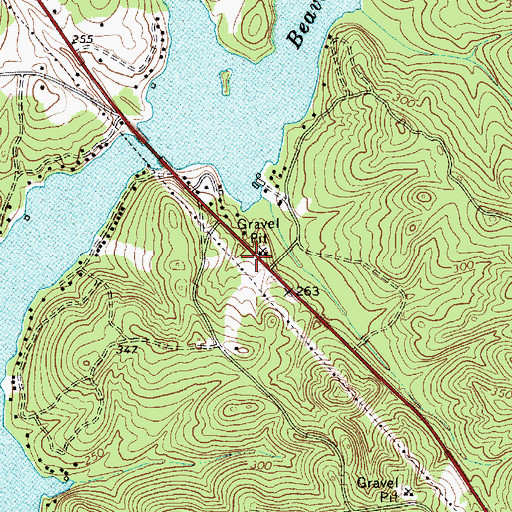 Topographic Map of Kershaw County Fire Station Beaver Creek, SC