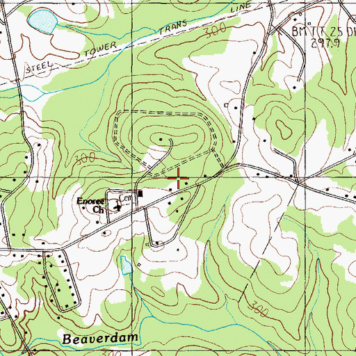 Topographic Map of North Greenville Fire Department Headquarters, SC