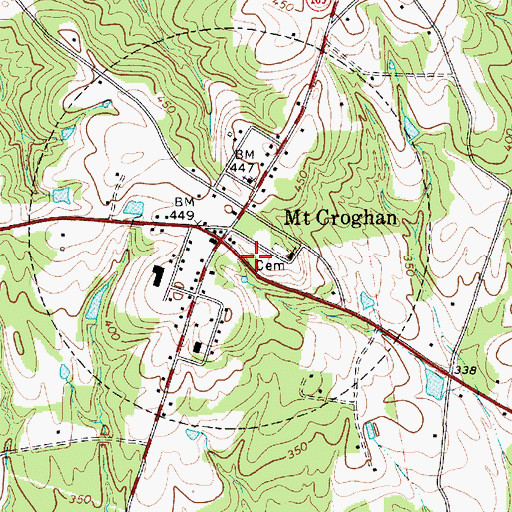 Topographic Map of Ruby - Mount Croghan Fire Department Station 2, SC