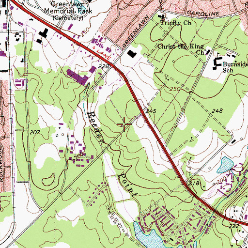 Topographic Map of Columbia - Richland Fire Station Atlas Road, SC