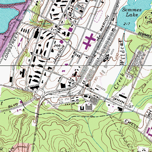 Topographic Map of Fort Jackson Fire Department, SC