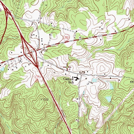 Topographic Map of Laurens County Fire Department Western Laurens, SC