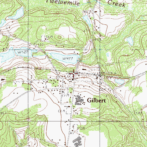 Topographic Map of Lexington County Fire Service Gilbert - Summitt, SC