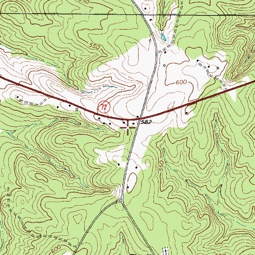 Topographic Map of Laurens County Fire Department Renno Station 1, SC
