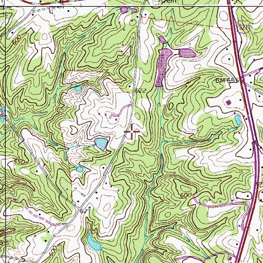 Topographic Map of Pleasant Valley Fire Department Station 14, SC