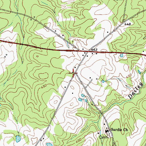 Topographic Map of Midland Fire Department Number 900, SC