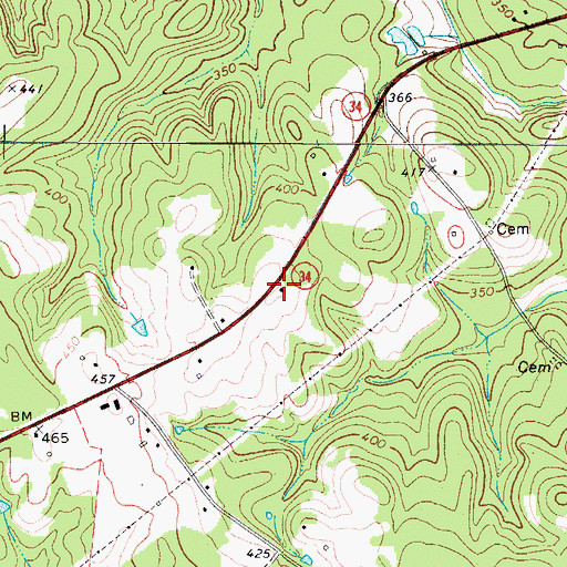 Topographic Map of Newberry County Rural Fire Department Consolidated, SC