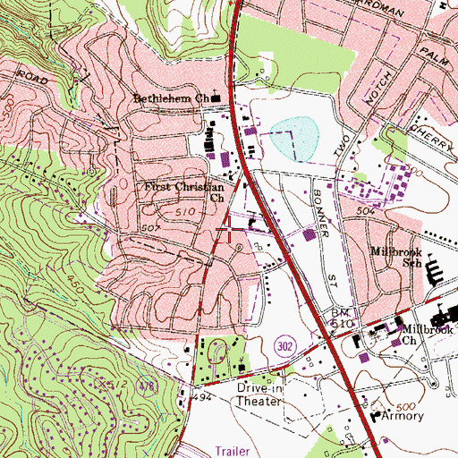Topographic Map of Aiken Public Safety Station 2, SC