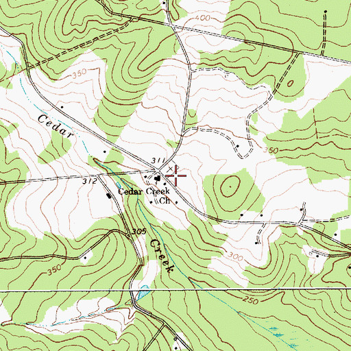 Topographic Map of Alligator Fire Department Cedar Creek, SC