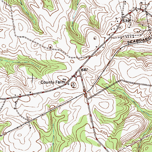 Topographic Map of Abbeville County Fire Department Headquarters, SC