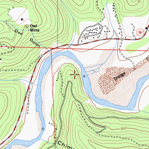 Topographic Map of Camp Creek, CA