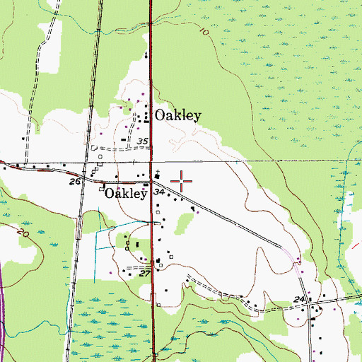 Topographic Map of Moncks Corner Fire Department Station 3, SC
