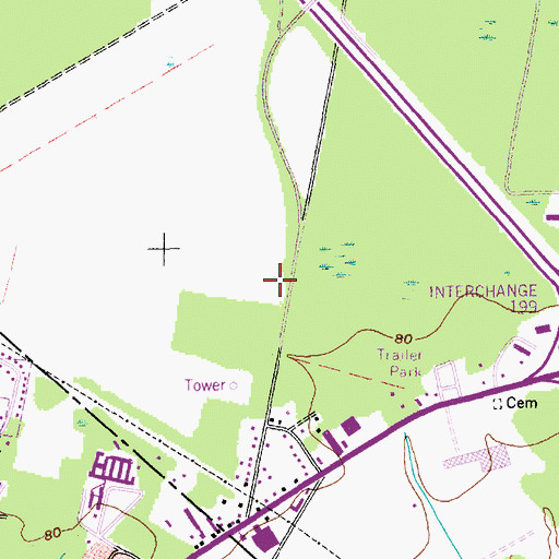 Topographic Map of Summerville Fire Department Station 4, SC