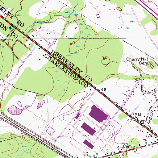 Topographic Map of C and B Fire Department Company 2, SC
