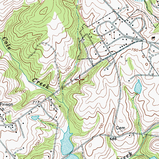 Topographic Map of Gaffney City Fire Department Station 14, SC