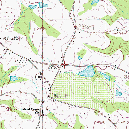 Topographic Map of Macedonia Volunteer Fire Department Butler Substation, SC