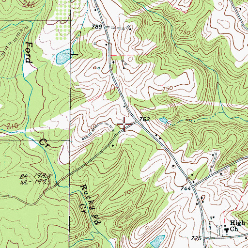 Topographic Map of Macedonia Volunteer Fire Department Sunny Slope Substation, SC