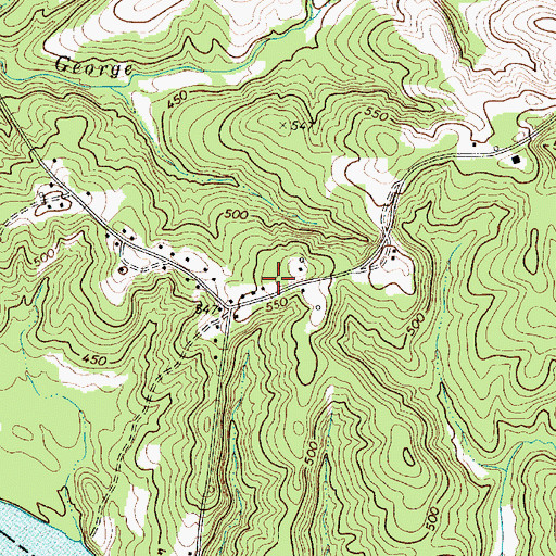 Topographic Map of Cross Roads Fire Department, SC