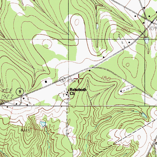 Topographic Map of Richburg Fire Department Station 2, SC