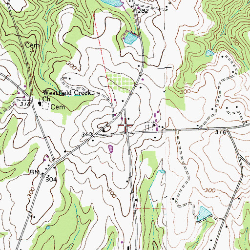 Topographic Map of Brocks Mill Fire Department Station 3, SC