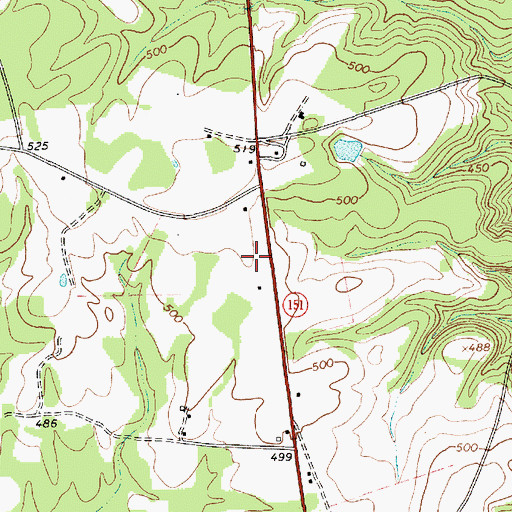 Topographic Map of Sandhill Volunteer Fire Department Station 3, SC