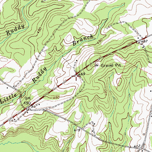 Topographic Map of Sandhill Volunteer Fire Department Station 4, SC