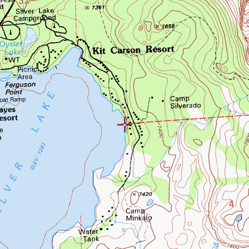 Topographic Map of Camp Eldorado, CA