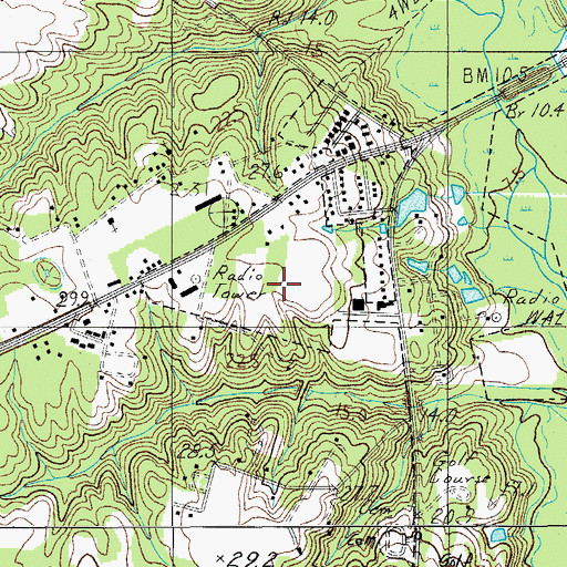 Topographic Map of Colleton Fire Department Headquarters, SC