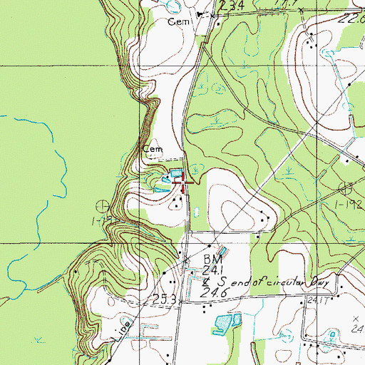 Topographic Map of Colleton Fire Department Station 31, SC